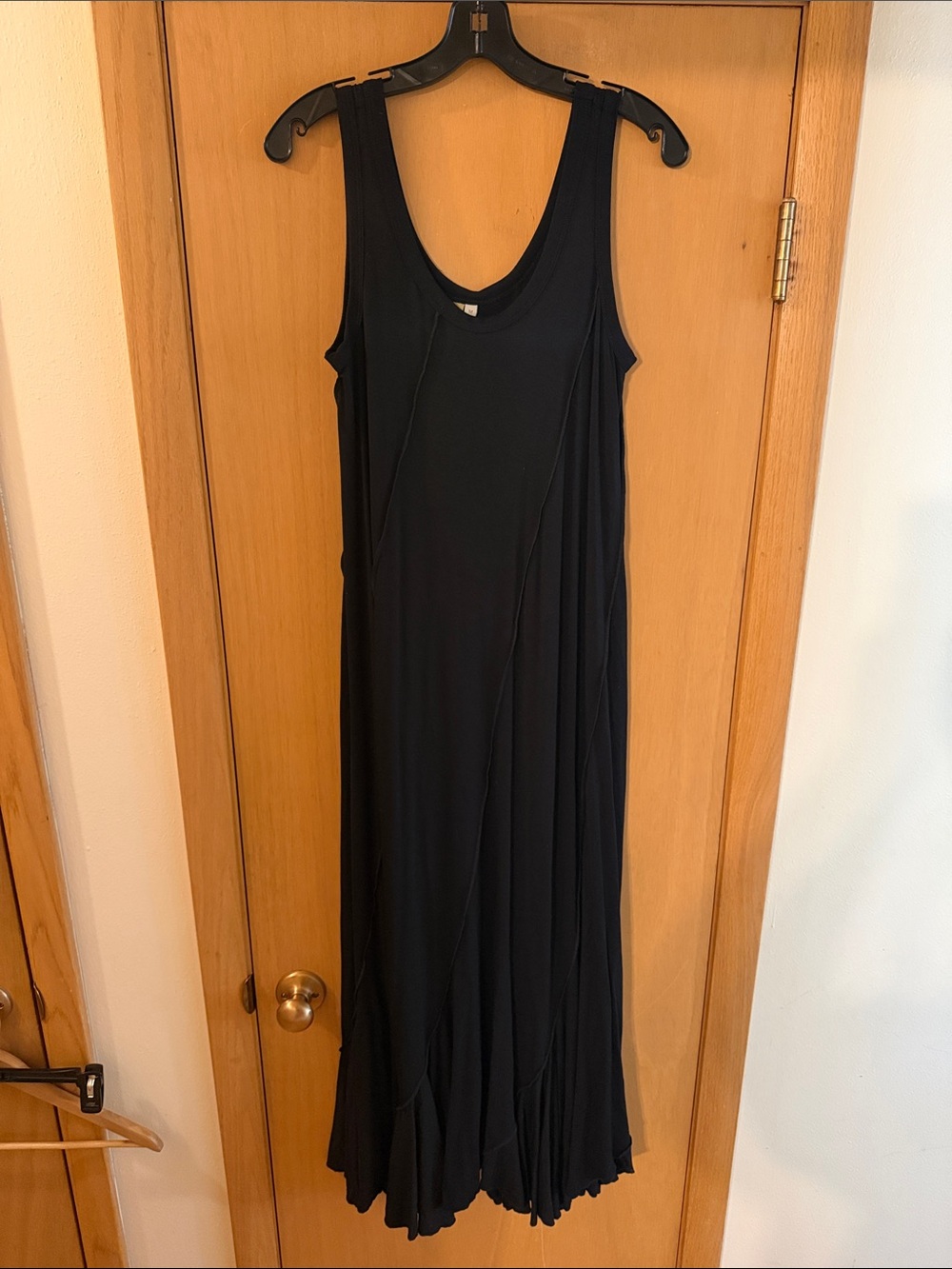 Comfy USA Women’s Sleeveless Stretch Maxi Dress New Black Size Medium